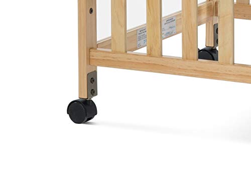 Child Craft Bristol Professional Series Compact Crib with Casters, Natural
