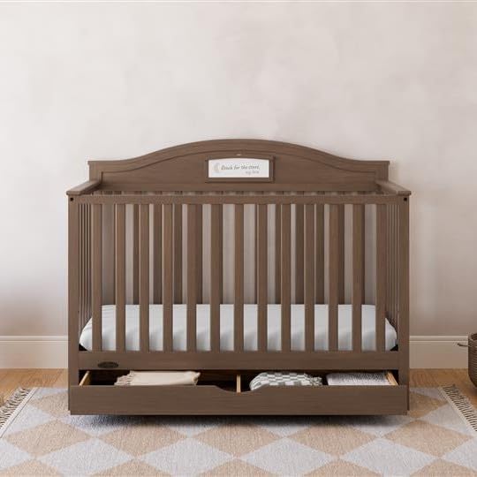 Graco Story 5-in-1 Convertible Crib with Drawer, Hazelnut