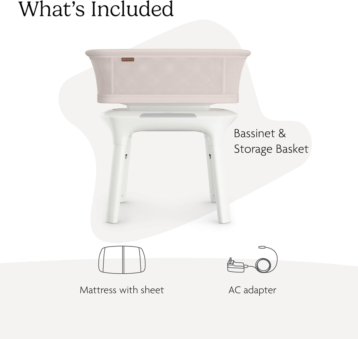 UPPAbaby Soma Smart Bassinet with MotionSync, Mattress, Sheet & Storage