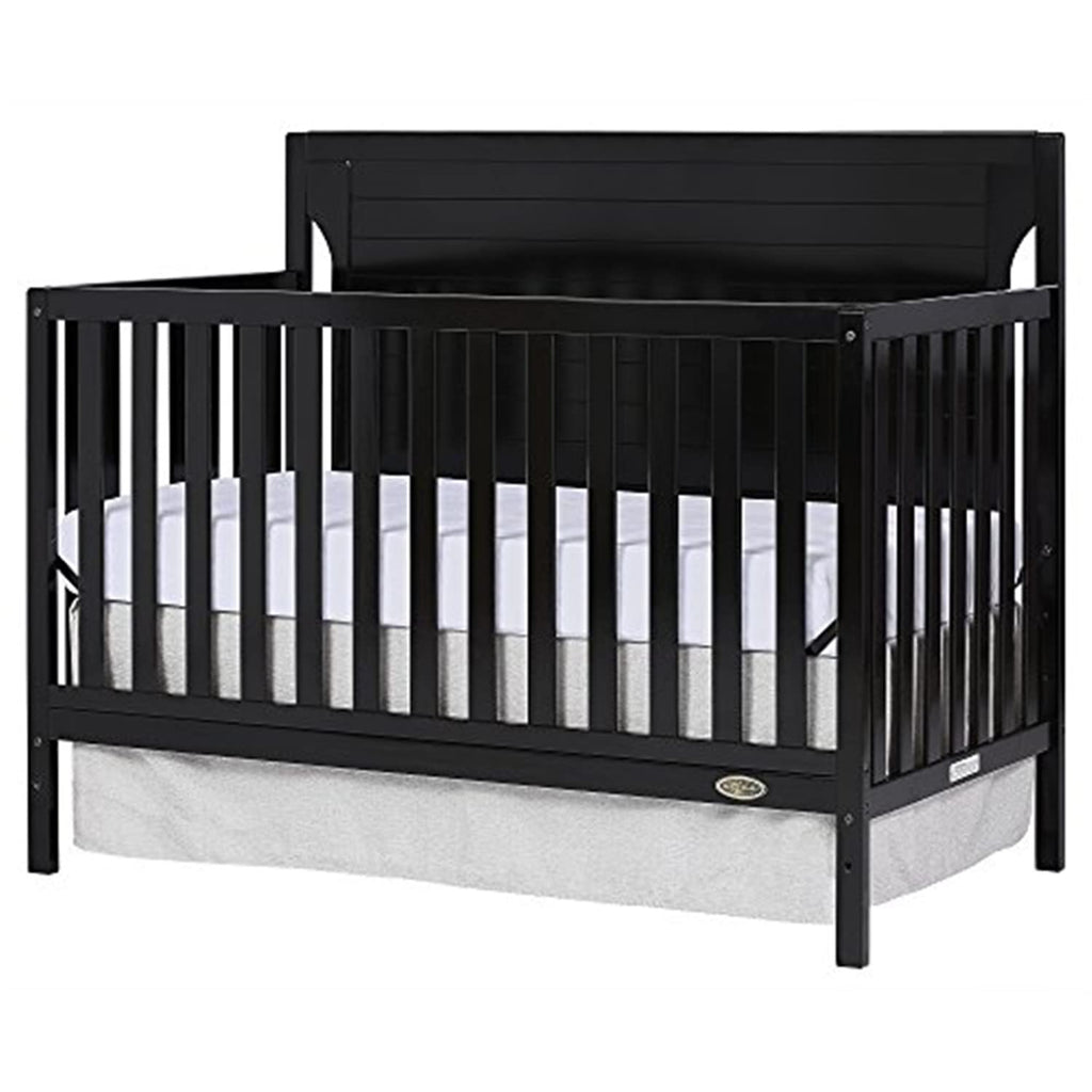 Dream On Me Cape Cod 5-In-1 Convertible Crib In Pebble Grey, Greenguard Gold And JPMA Certified, Built Of Sustainable New Zealand Pinewood, 3 Mattress Height Positions