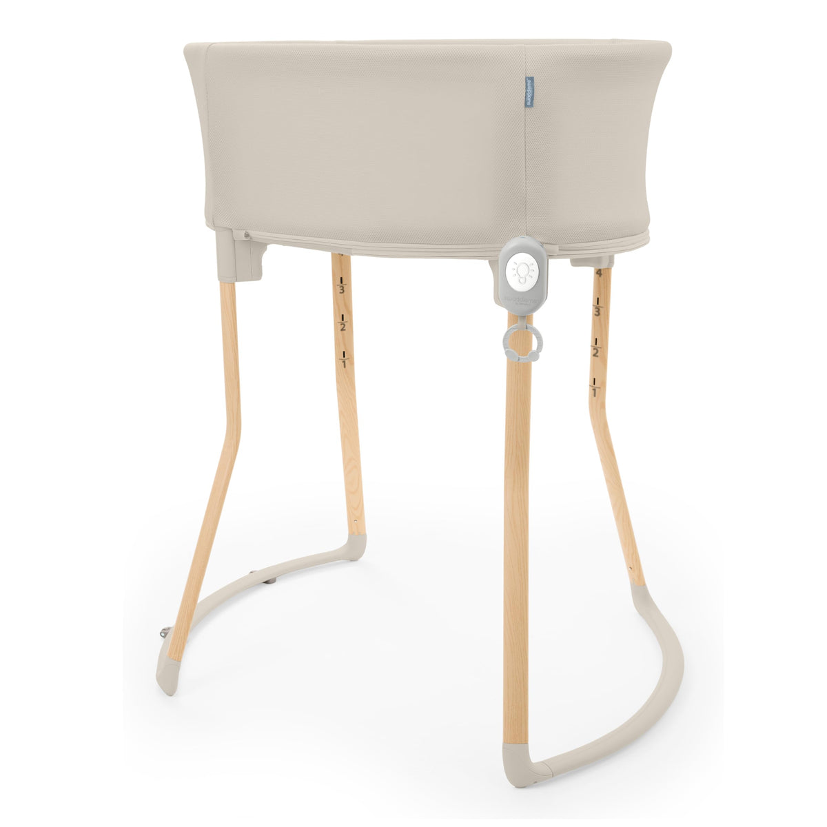 Ingenuity Dream & Grow Bedside Baby Bassinet with AirLoom Mattress, for Ages 0-12 Months, Adjustable Height - Handstitch (Grey)