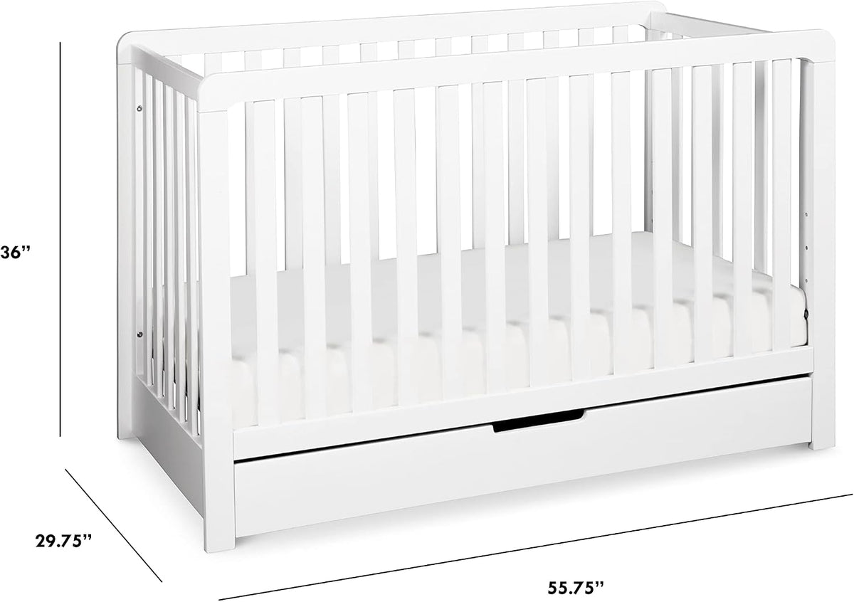 Carter's by DaVinci Colby 4-in-1 Convertible Crib w/ Drawer, White