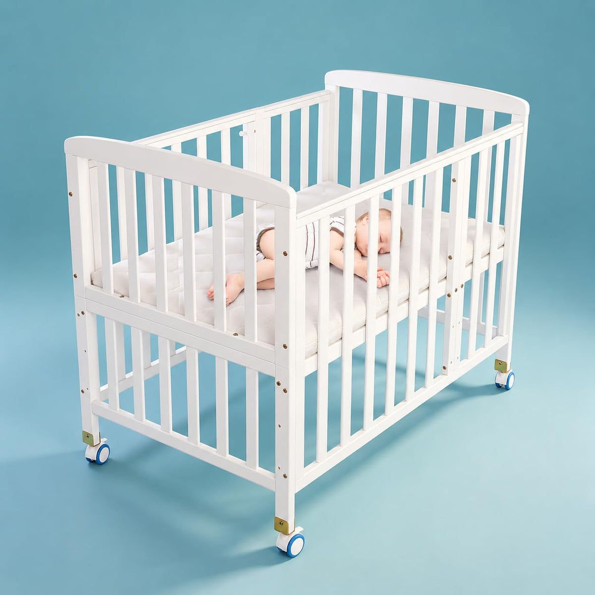Flwrgirl Bedside Mini Baby Crib,Portable Cunas para Bebes