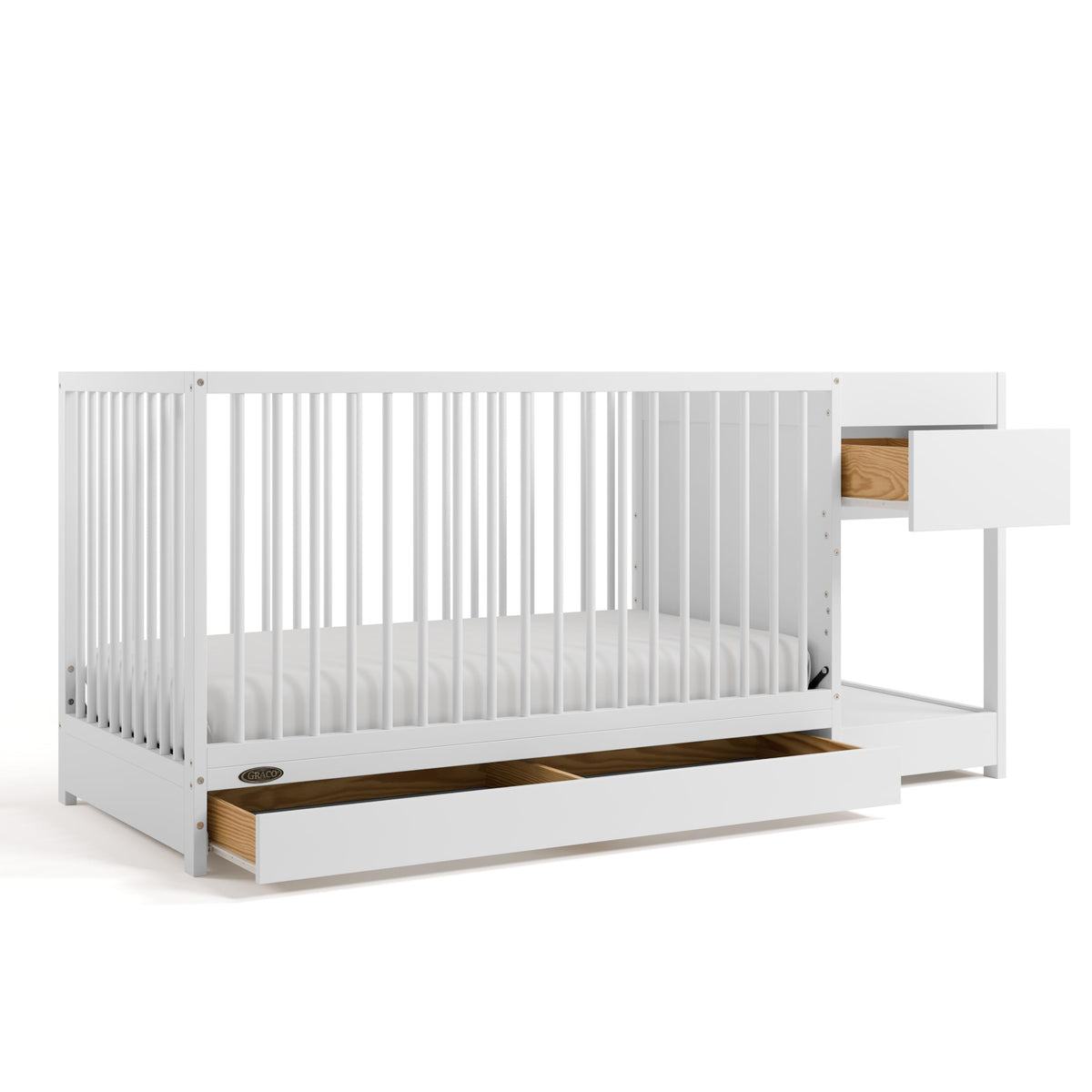 Graco Teddi 5-in-1 Convertible Crib with Drawer, Black