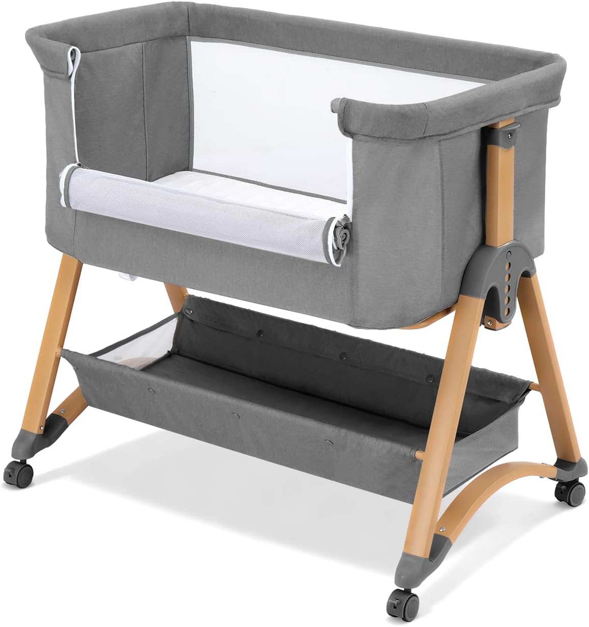 5 in 1 Baby Bedside Bassinet | Rocking Bassinet Bedside Sleeper