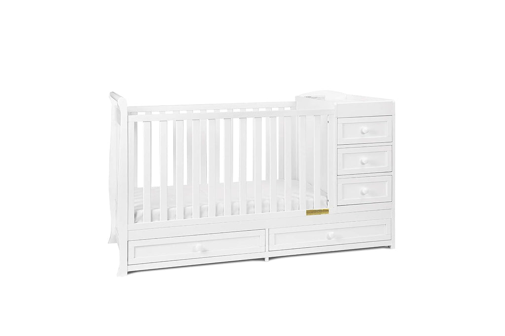 Athena Daphne Convertible Crib and Changer, White