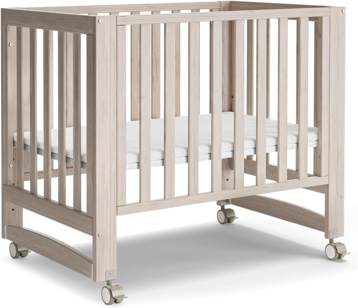 MAMAZING EvoNest 6-in-1 Convertible Baby Mini Crib with Wheels
