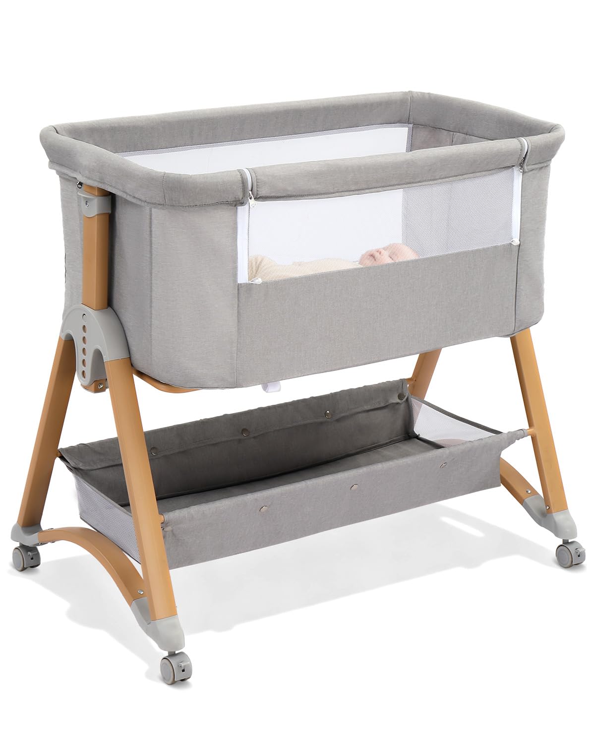 Ktaxon 5 in 1 Baby Bassinet Bedside Sleeper, Rocking Bedside Bassinet