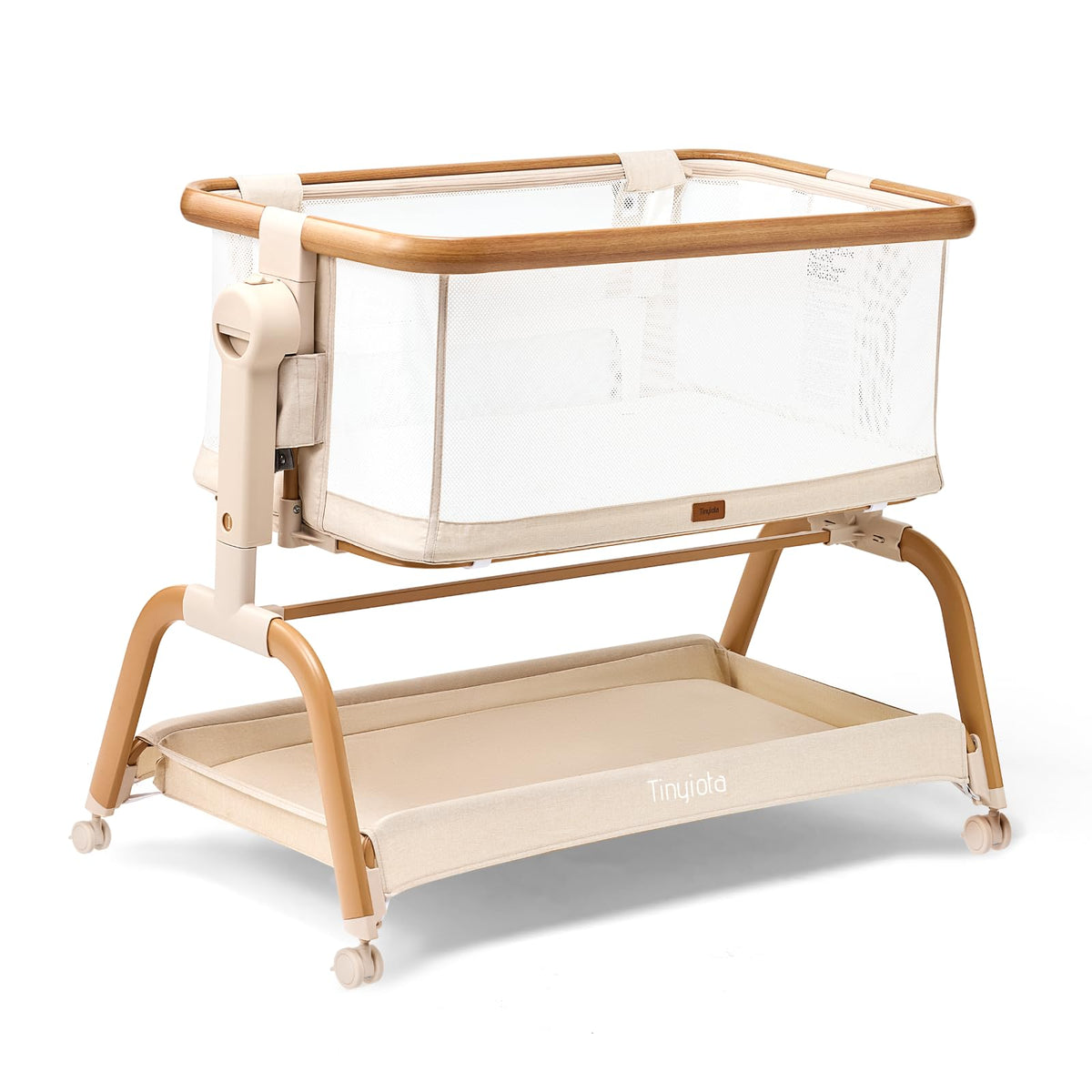 Tinyiota 3 in 1 Baby Bassinet,Rocking Bedside Crib Sleeper for Newborns