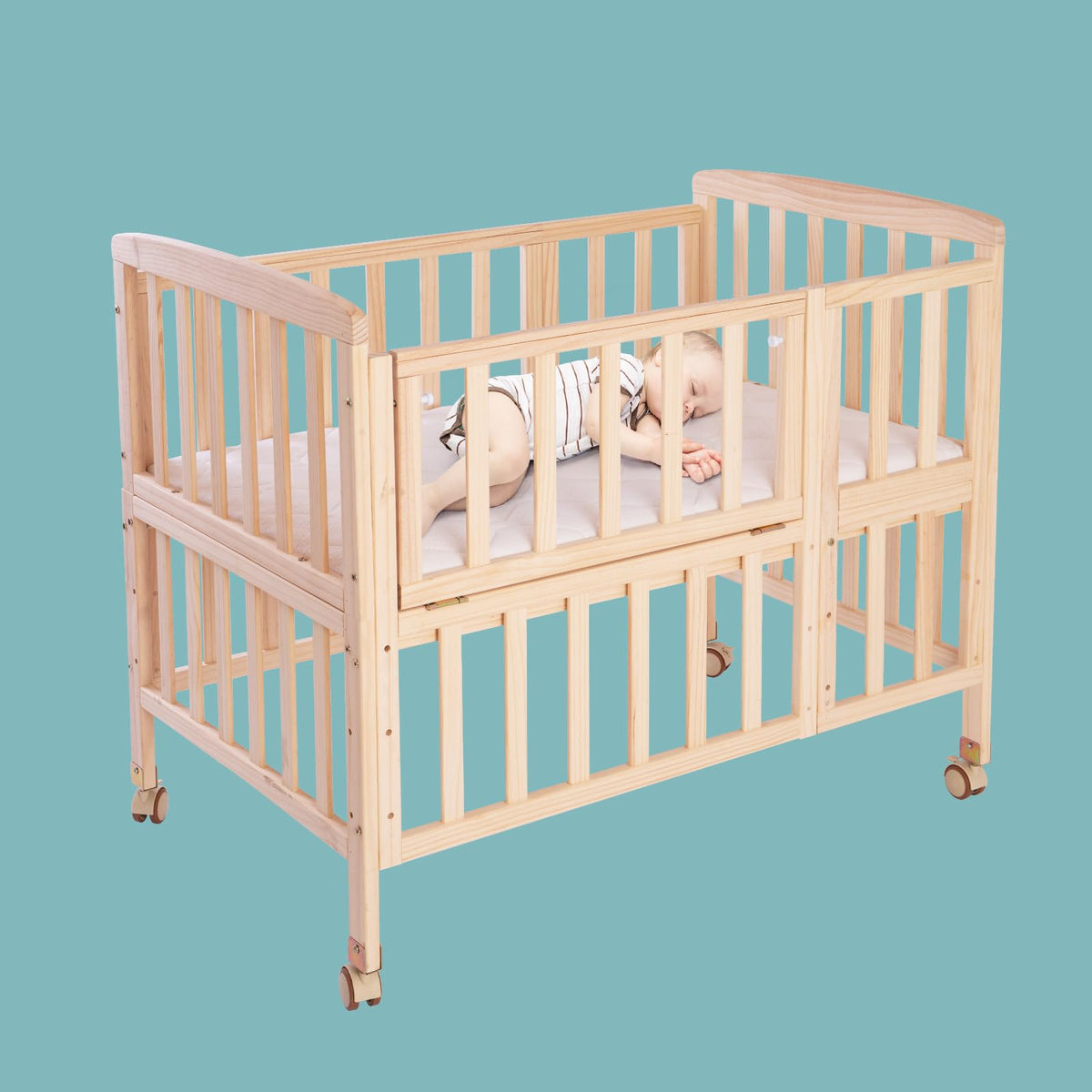 Flwrgirl Bedside Mini Baby Crib,Portable Cunas para Bebes