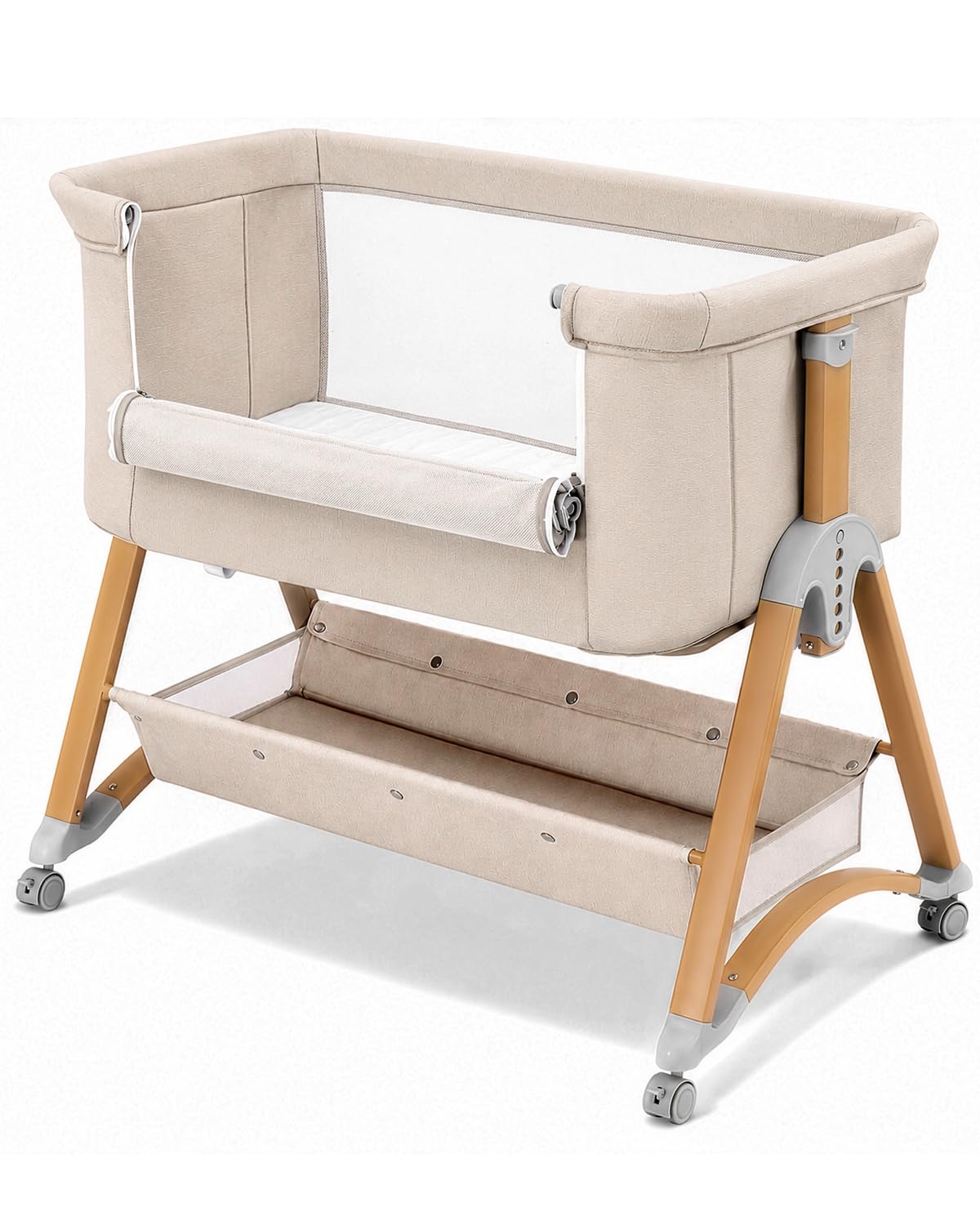 5 in 1 Baby Bedside Bassinet | Rocking Bassinet Bedside Sleeper