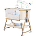 Bedside Bassinet for Baby,Bassinet Bedside Sleeper,Rocking Bassinet,Grey