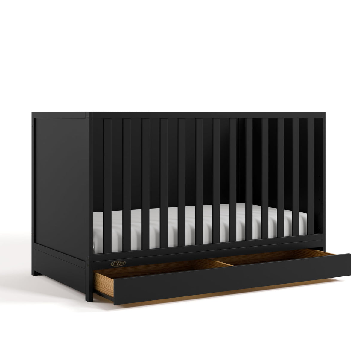 Graco Theo 3-in-1 Convertible Crib with Storage Drawer, White