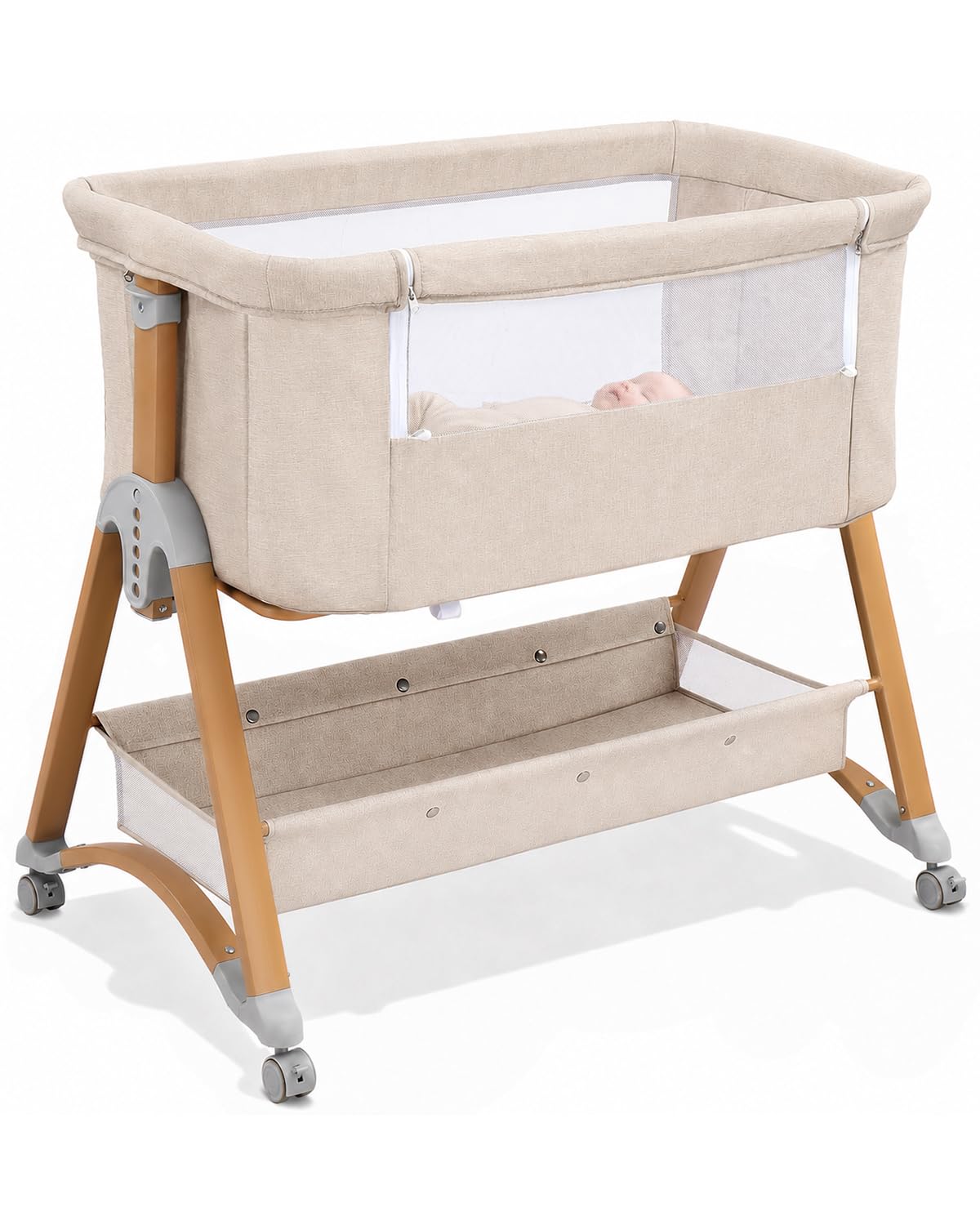 Ktaxon 5 in 1 Baby Bassinet Bedside Sleeper, Rocking Bedside Bassinet