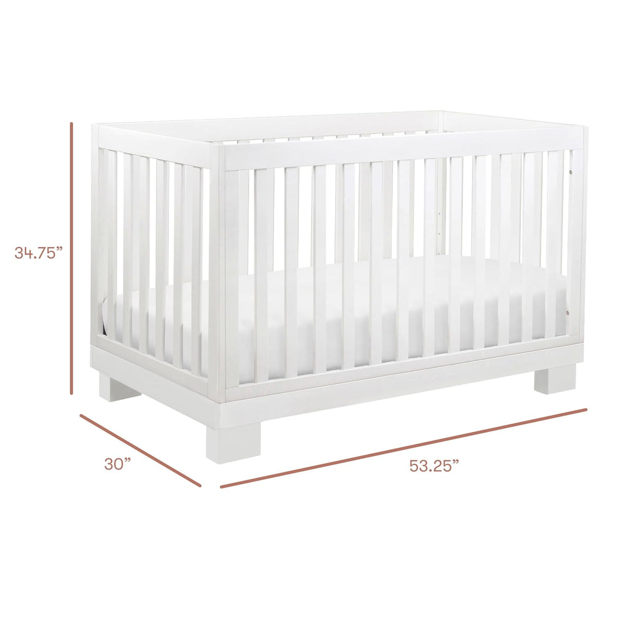 Babyletto Modo 3-in-1 Convertible Baby Crib, White