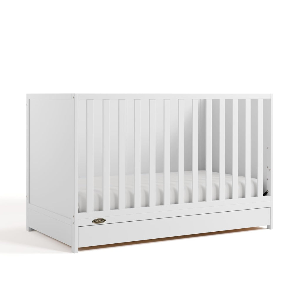 Graco Theo 3-in-1 Convertible Crib with Storage Drawer, White