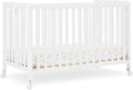 Simmons Kids Aria Full Size Portable Folding Crib - Greenguard Gold Certified, Bianca White