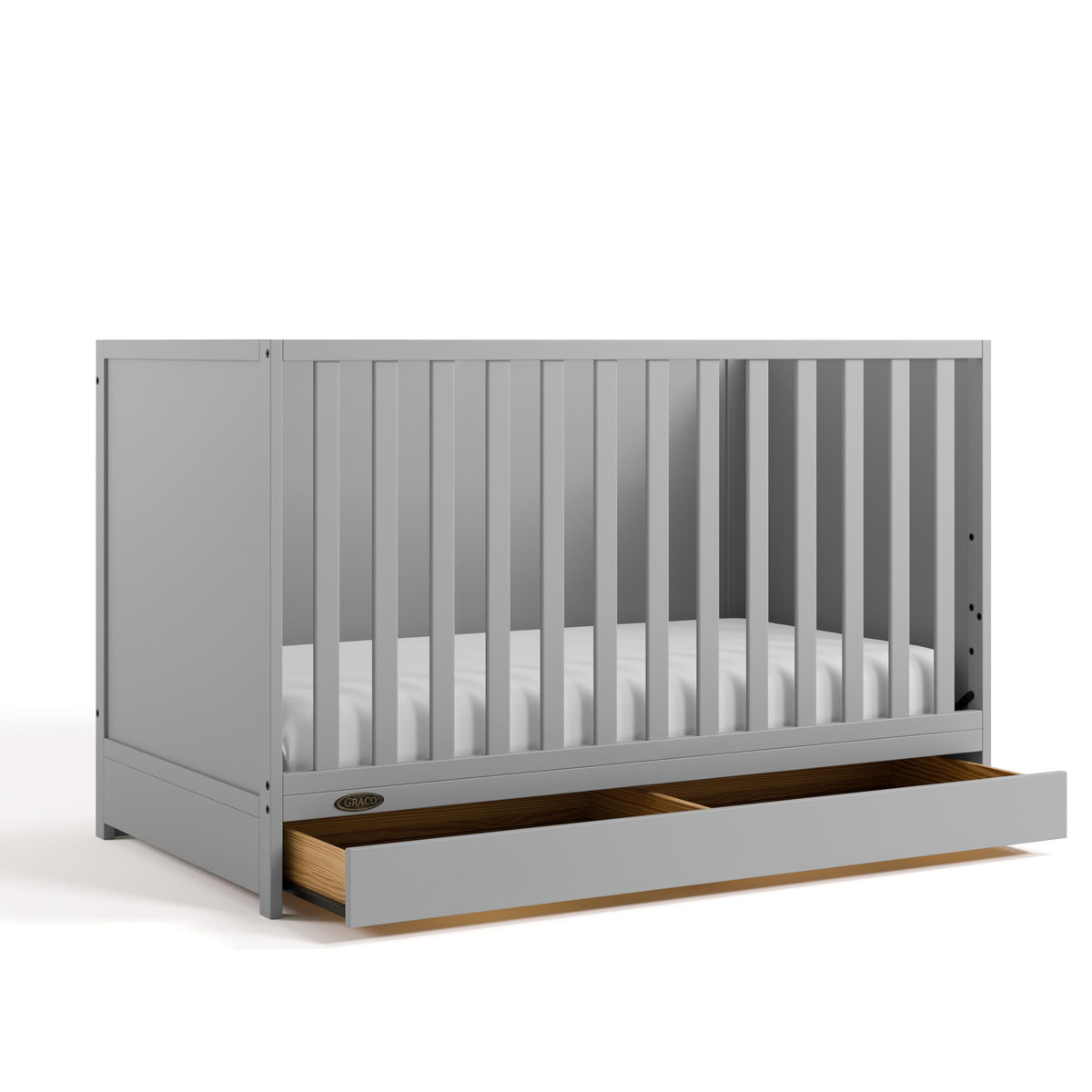 Graco Theo 3-in-1 Convertible Crib with Storage Drawer, White
