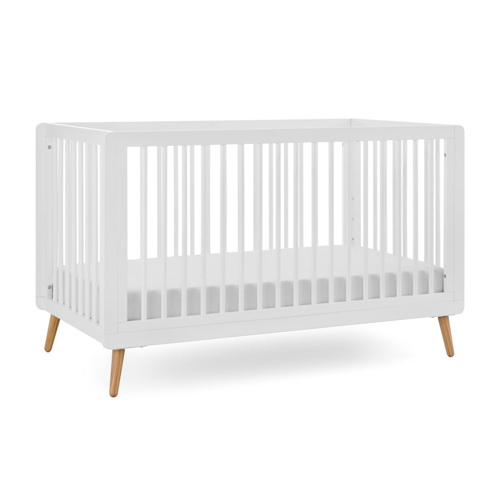 Tatum 3-in-1 Convertible Wooden Baby Crib - White and Natural