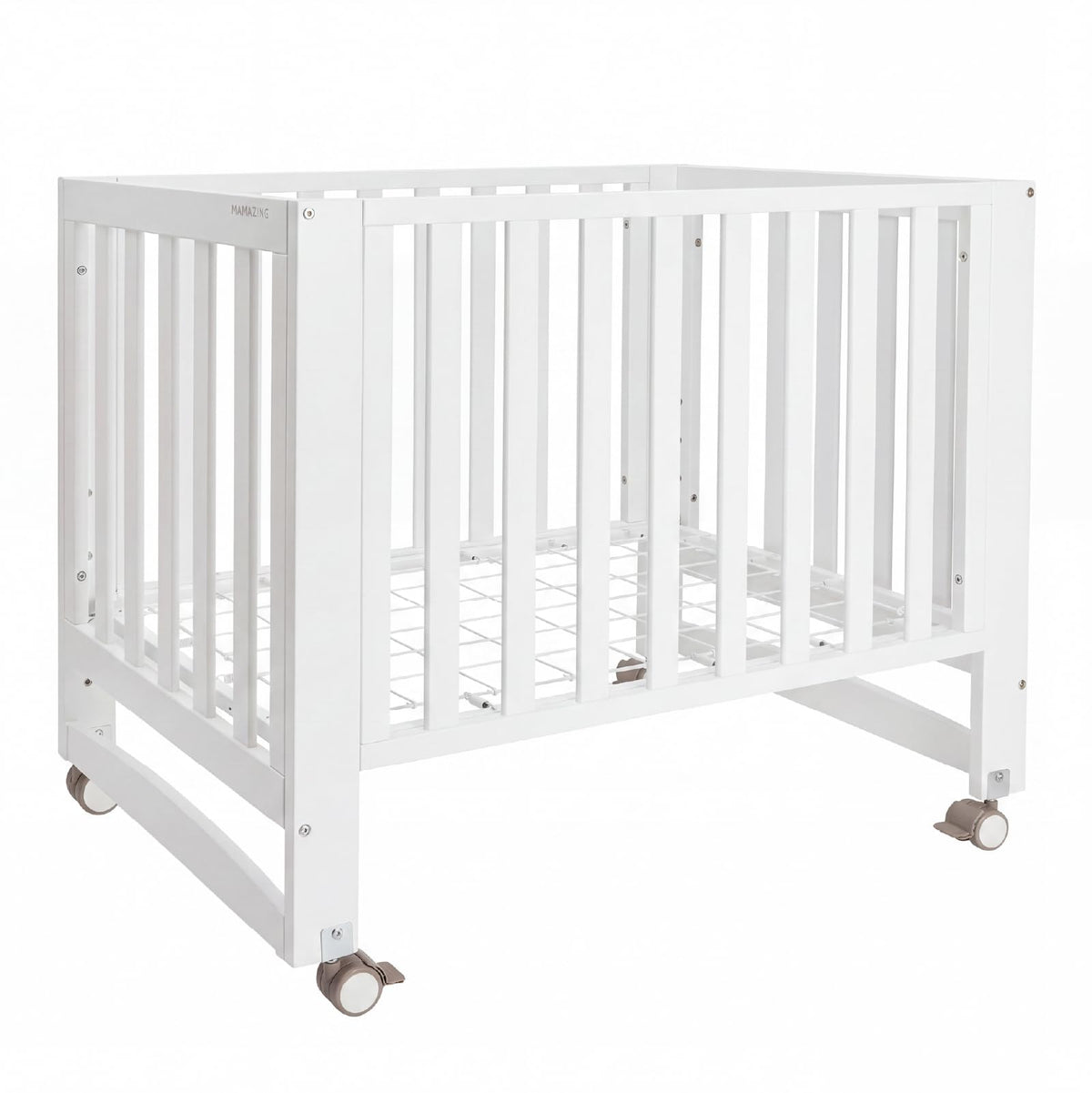 MAMAZING EvoNest 6-in-1 Convertible Baby Mini Crib with Wheels