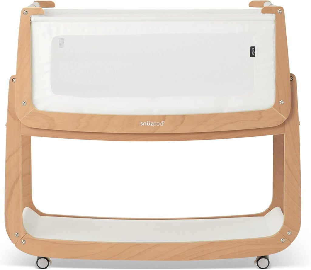 Snuz SnuzPod 5 Bedside Bassinet with Mattress, Natural