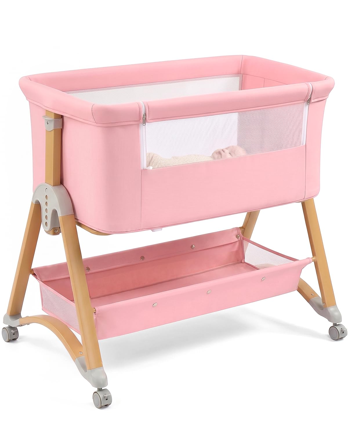 Ktaxon 5 in 1 Baby Bassinet Bedside Sleeper, Rocking Bedside Bassinet