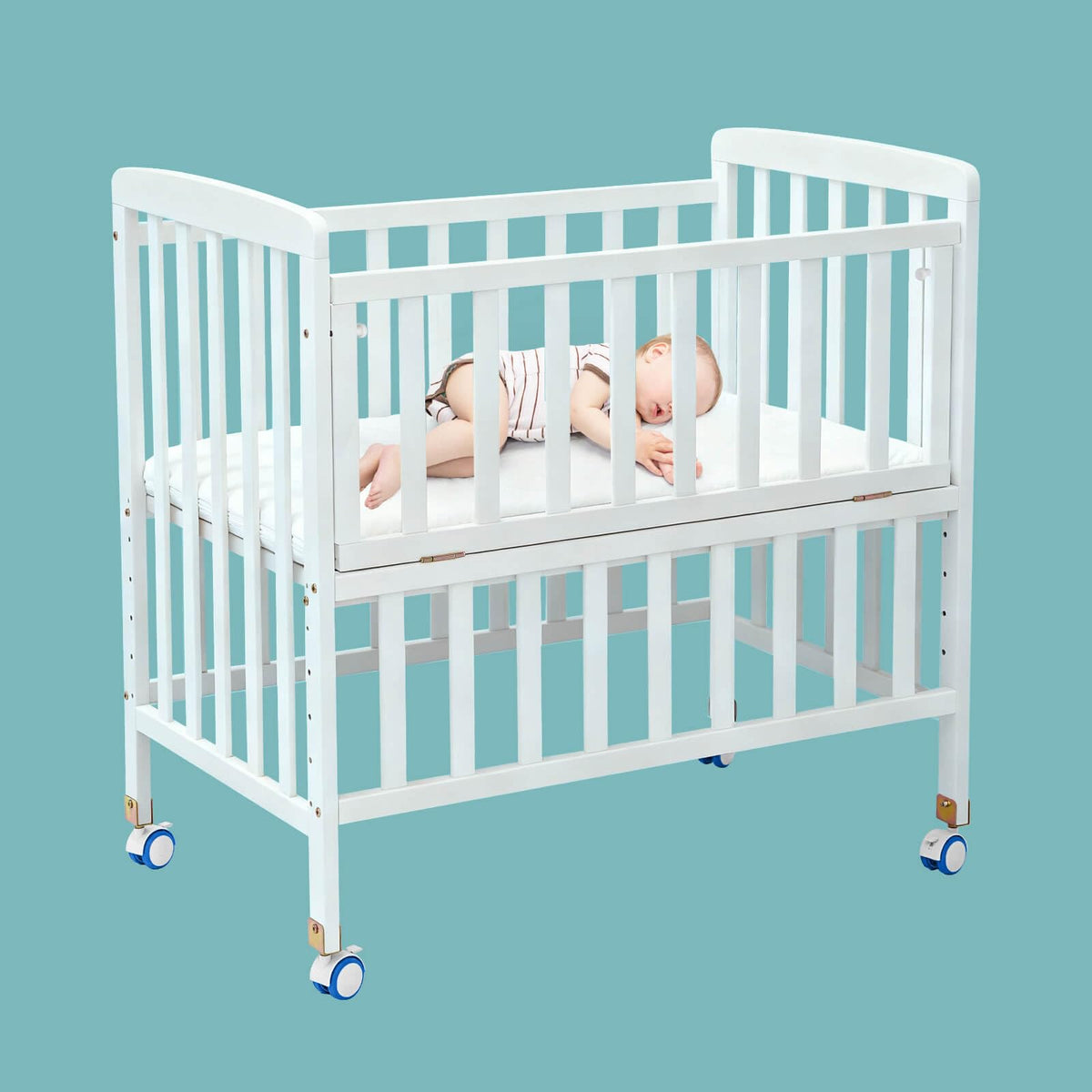 Flwrgirl Bedside Mini Baby Crib,Portable Cunas para Bebes