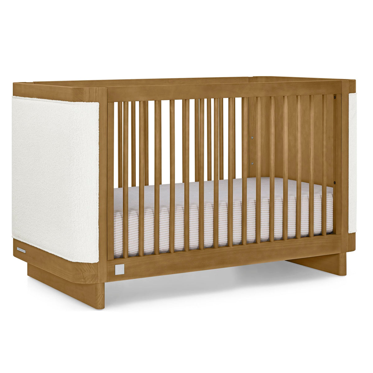 Delta Children babyGap Callie 4-in-1 Upholstered Crib - Greenguard Gold Certified, Antique White/White Boucle