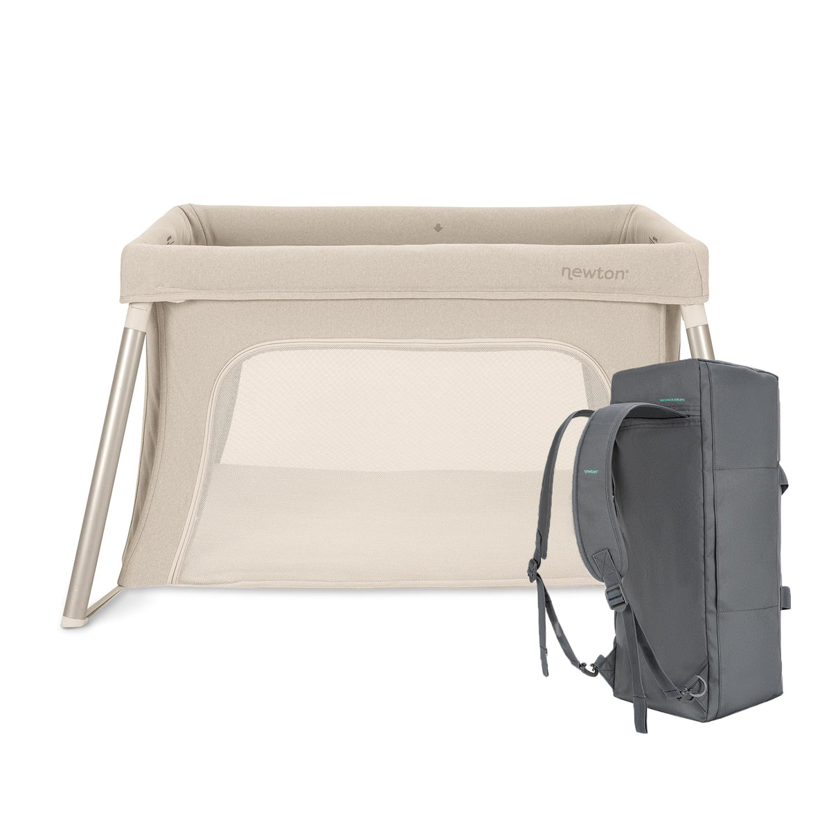 Newton Baby Compact Travel Crib & Play Yard, Carry-On Size - Sand
