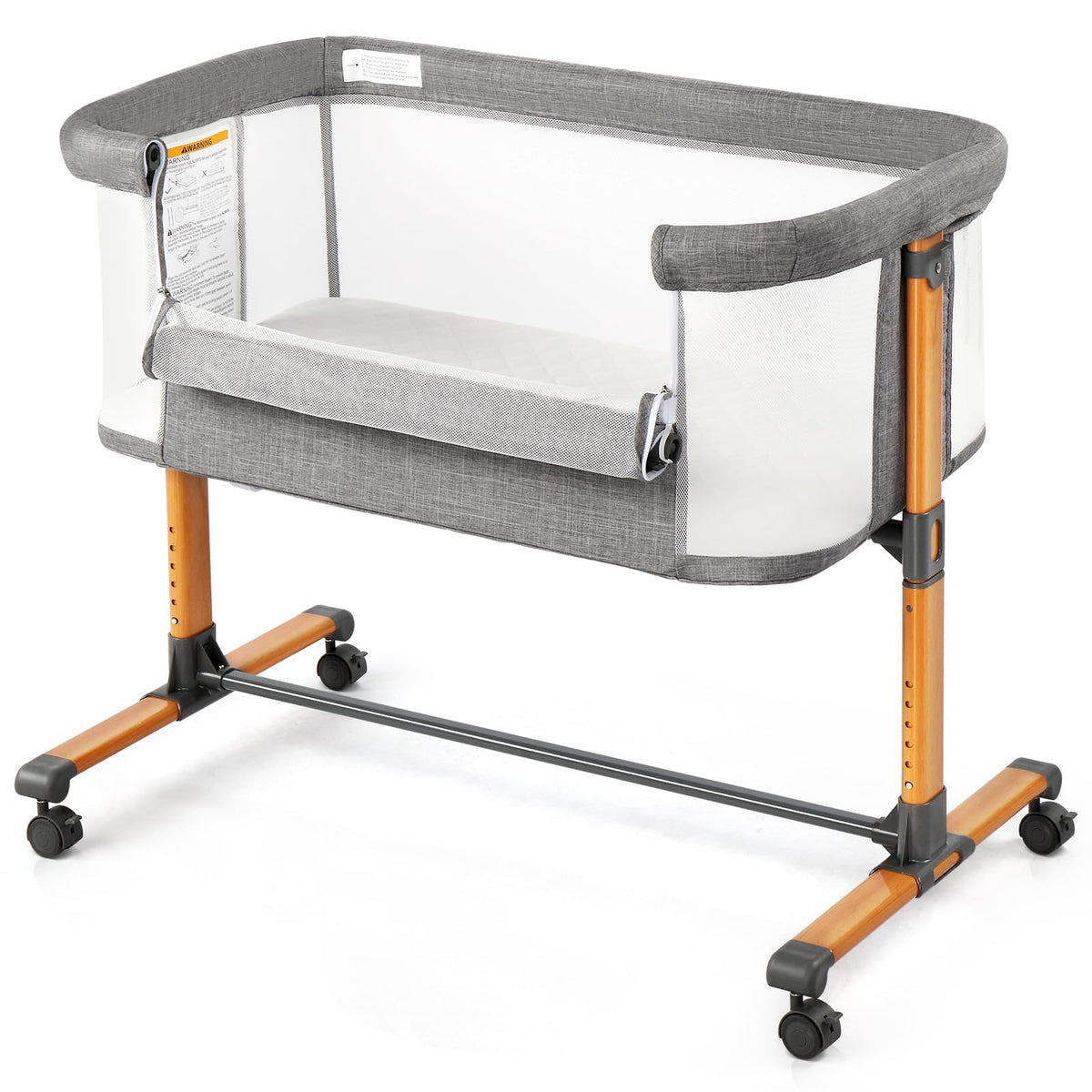 Ktaxon 6 in 1 Baby Bassinet Bedside Bassinet for Baby Crib Rocking Bassinet