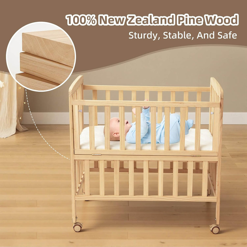 Flwrgirl Baby Bassinet Bedside Sleeper,Portable Mini Baby Crib