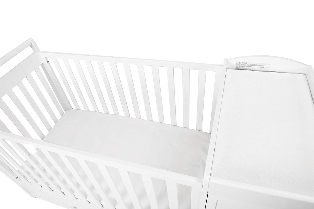 Athena Daphne Convertible Crib and Changer, White