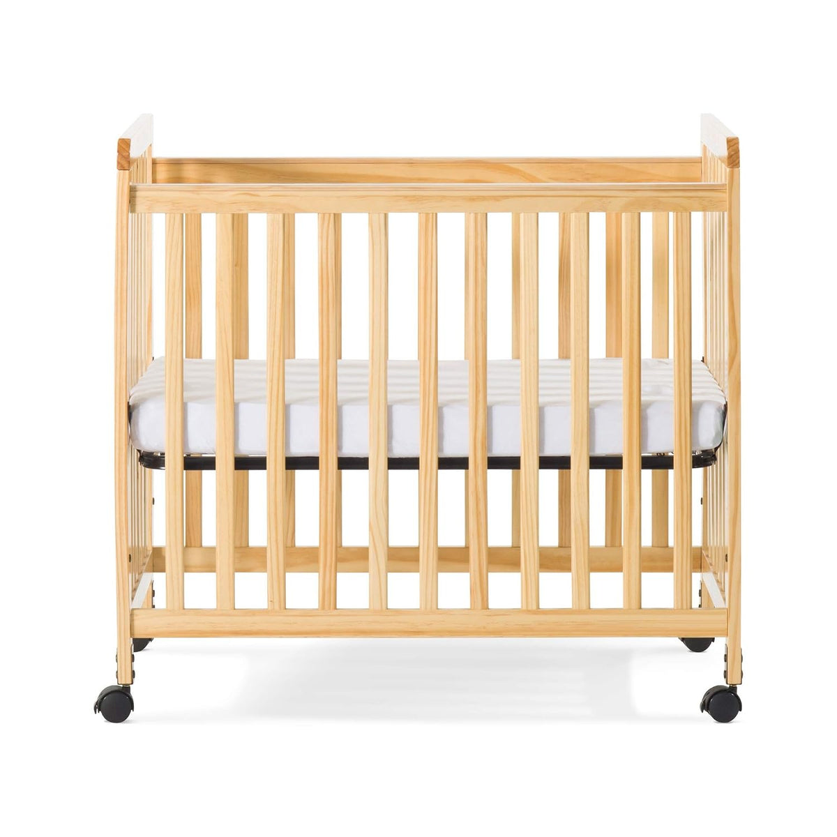 Child Craft Bristol Professional Series Compact Crib with Casters, Natural