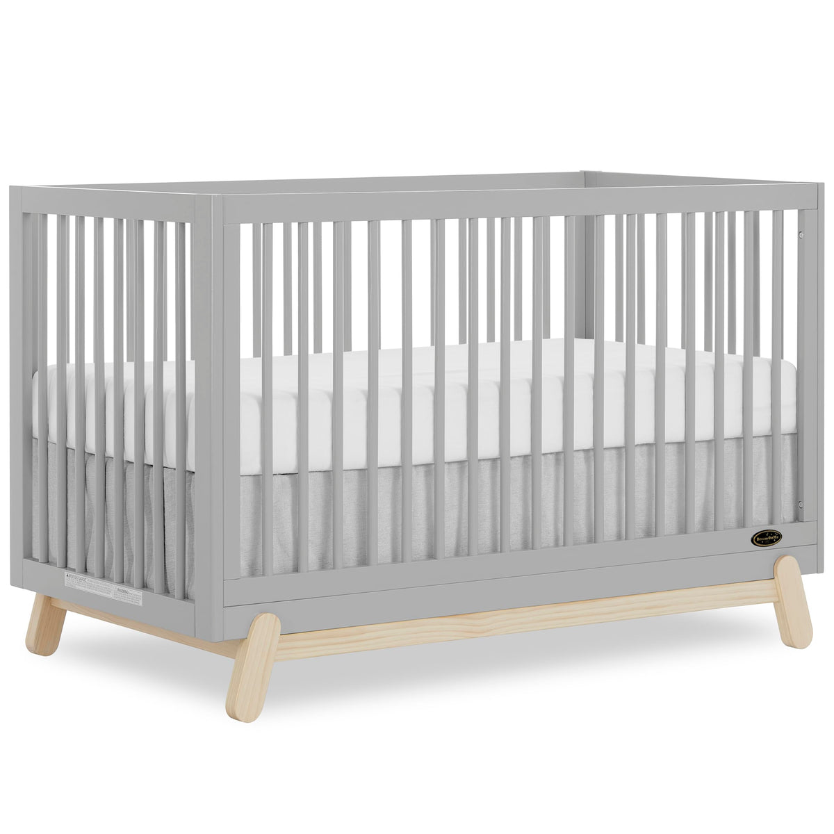 Dream On Me Hygge 5-in-1 Convertible Full-Size Baby Crib, Matte Black Oak