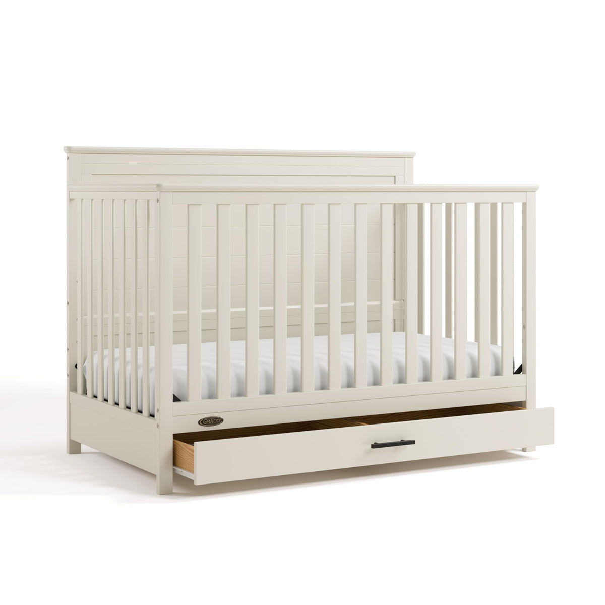 Graco Tristan 5-in-1 Convertible Crib with Drawer, Driftwood