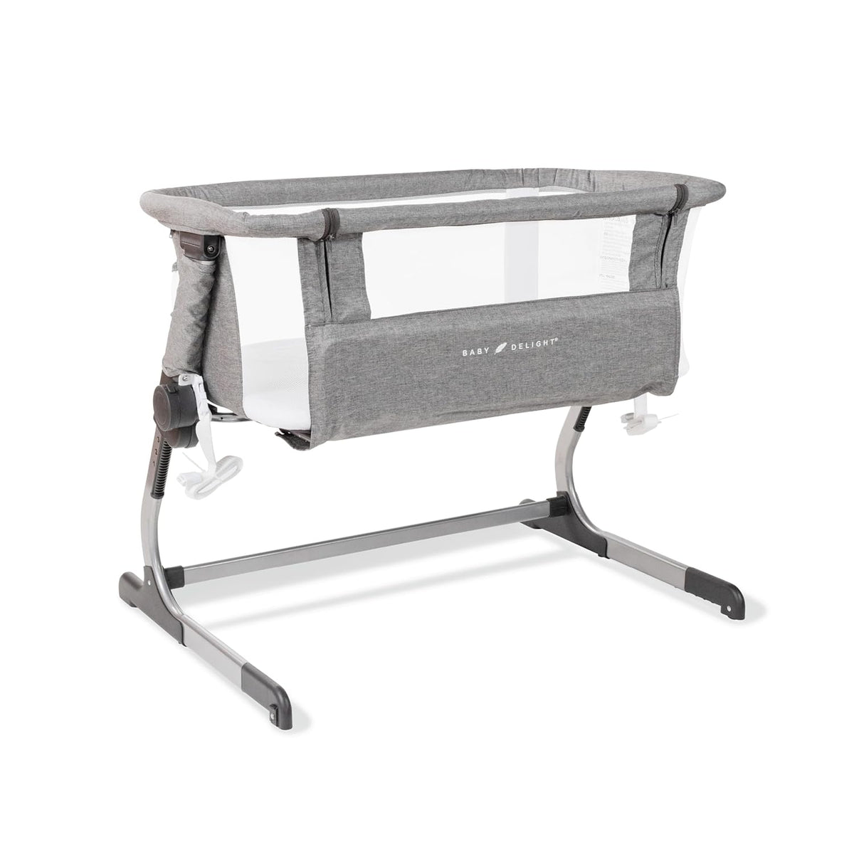 Baby Delight Beside Me Dreamer Bassinet | Bedside Sleeper | 7-Position Height Adjustment | Charcoal Tweed