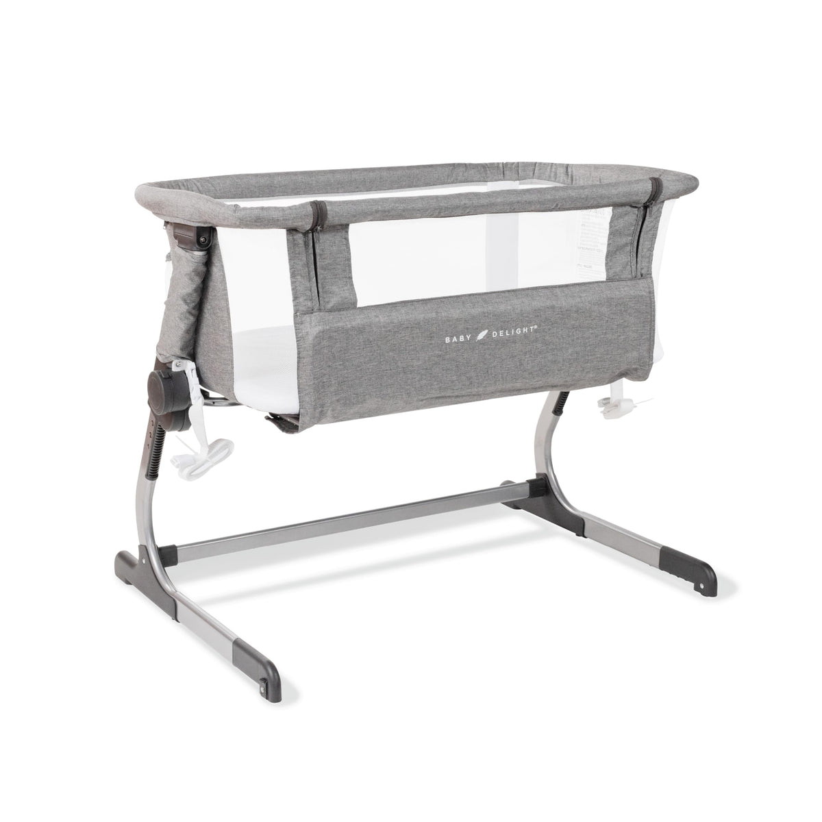 Baby Delight Beside Me Dreamer Bassinet | Bedside Sleeper | 7-Position Height Adjustment | Driftwood Grey