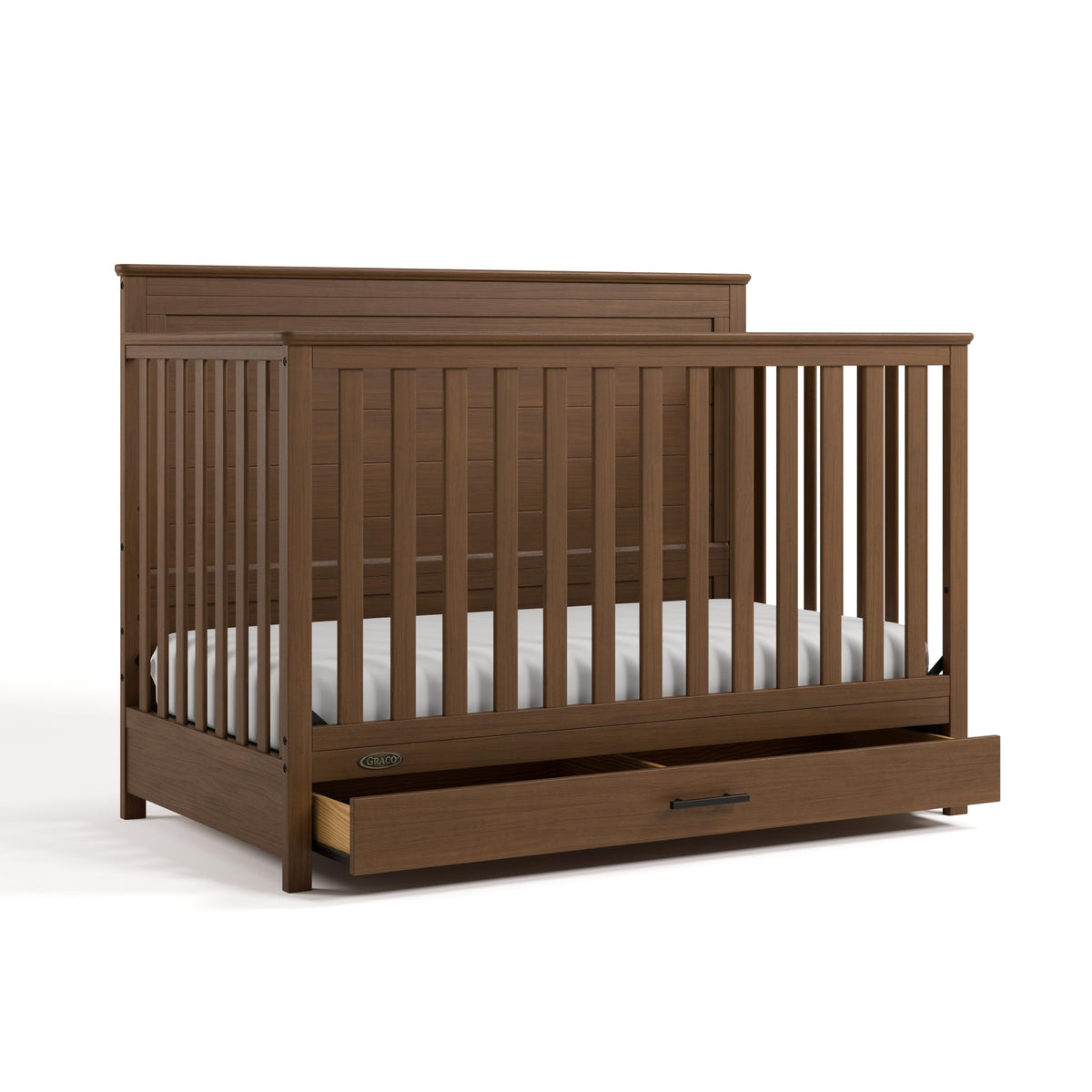 Graco Tristan 5-in-1 Convertible Crib with Drawer, Black