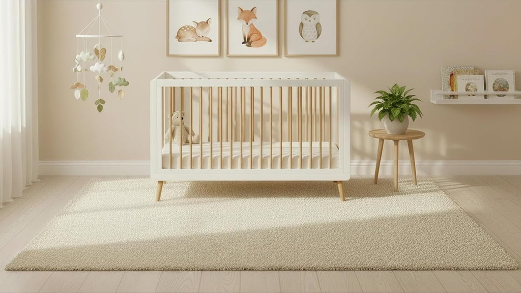 Tatum 3-in-1 Convertible Wooden Baby Crib - White and Natural