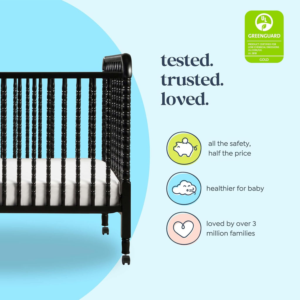 DaVinci Jenny Lind 3-in-1 Convertible Baby Crib, Ebony
