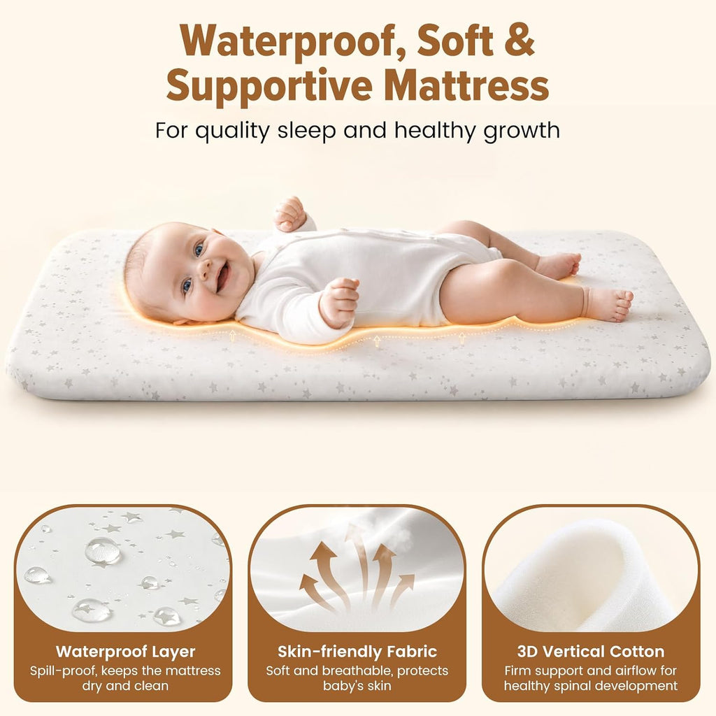 Onasti 3-in-1 Baby Bassinet Bedside Sleeper, Stable Bassinet for Newborns