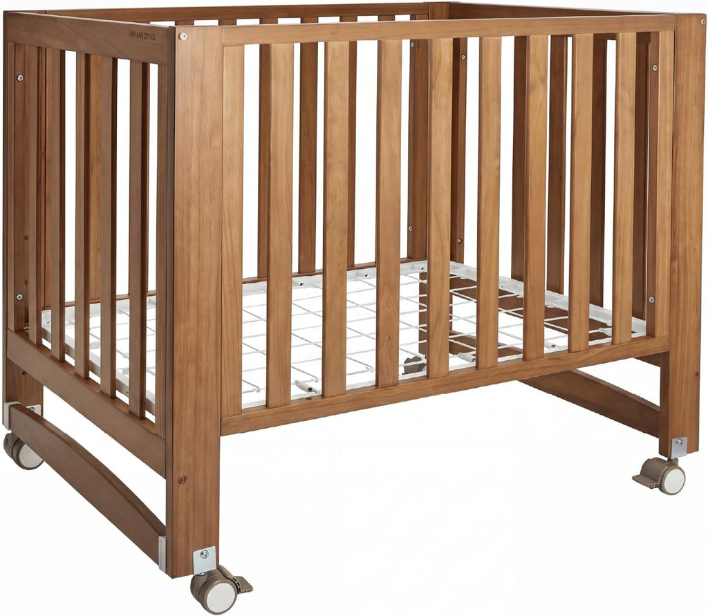 MAMAZING EvoNest 6-in-1 Convertible Baby Mini Crib with Wheels