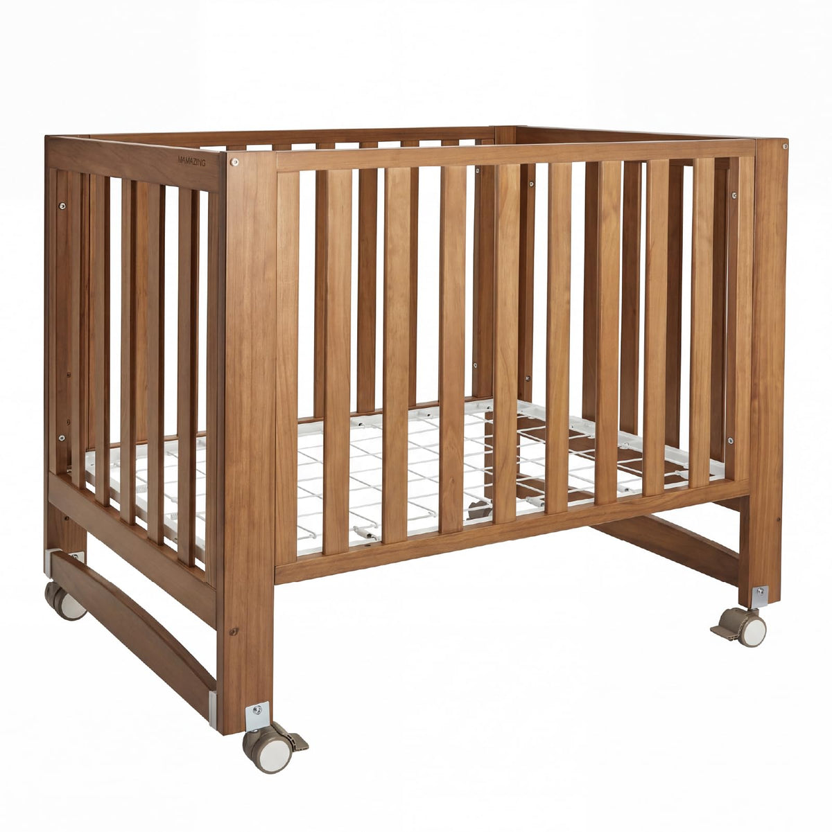 MAMAZING EvoNest 6-in-1 Convertible Baby Mini Crib with Wheels