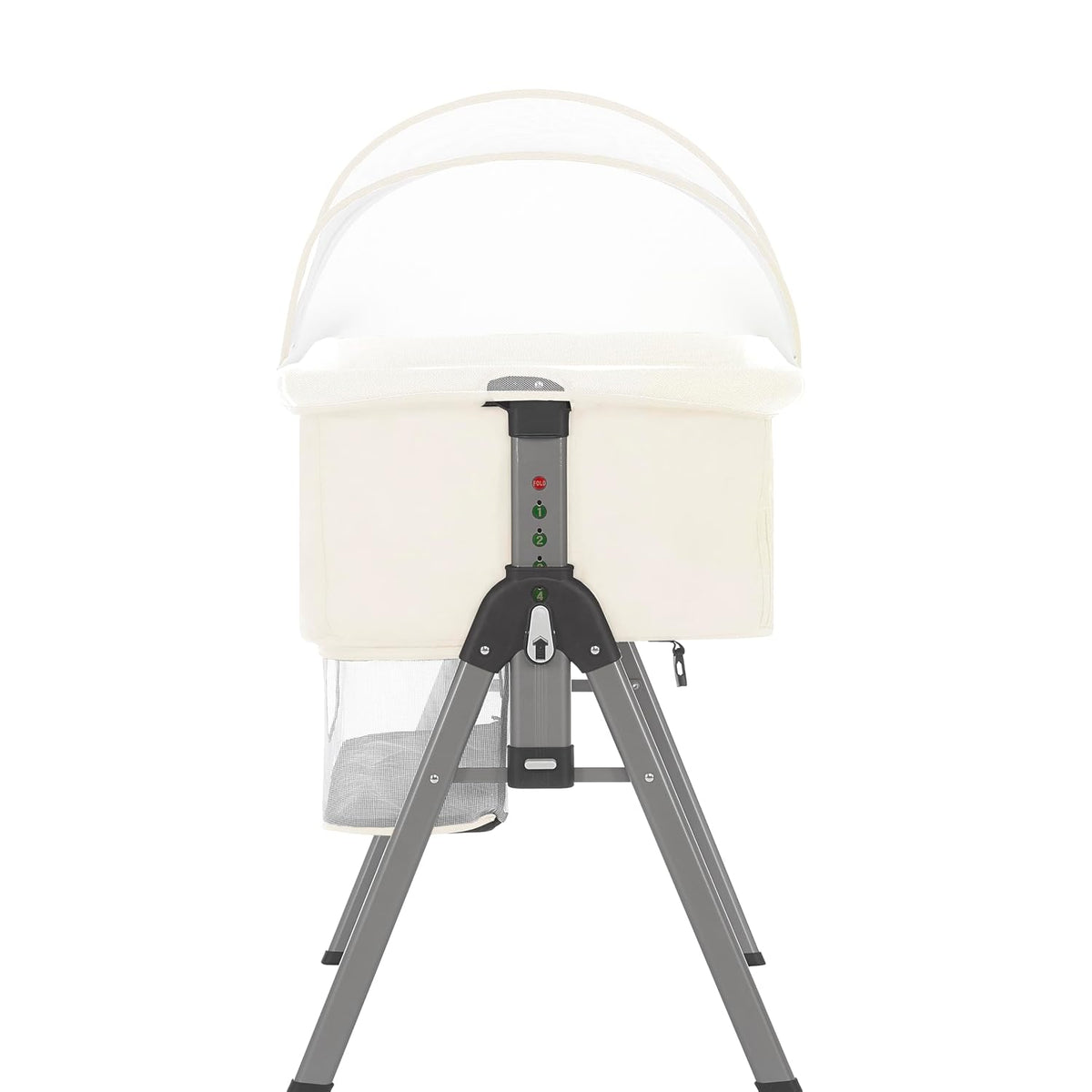 Dream On Me Lotus Bassinet and Bedside Sleeper in Ivory, Lightweight and Portable Baby Bassinet, Adjustable Height Position, Easy to Fold and Carry Travel Bassinet- Carry Bag Included Small