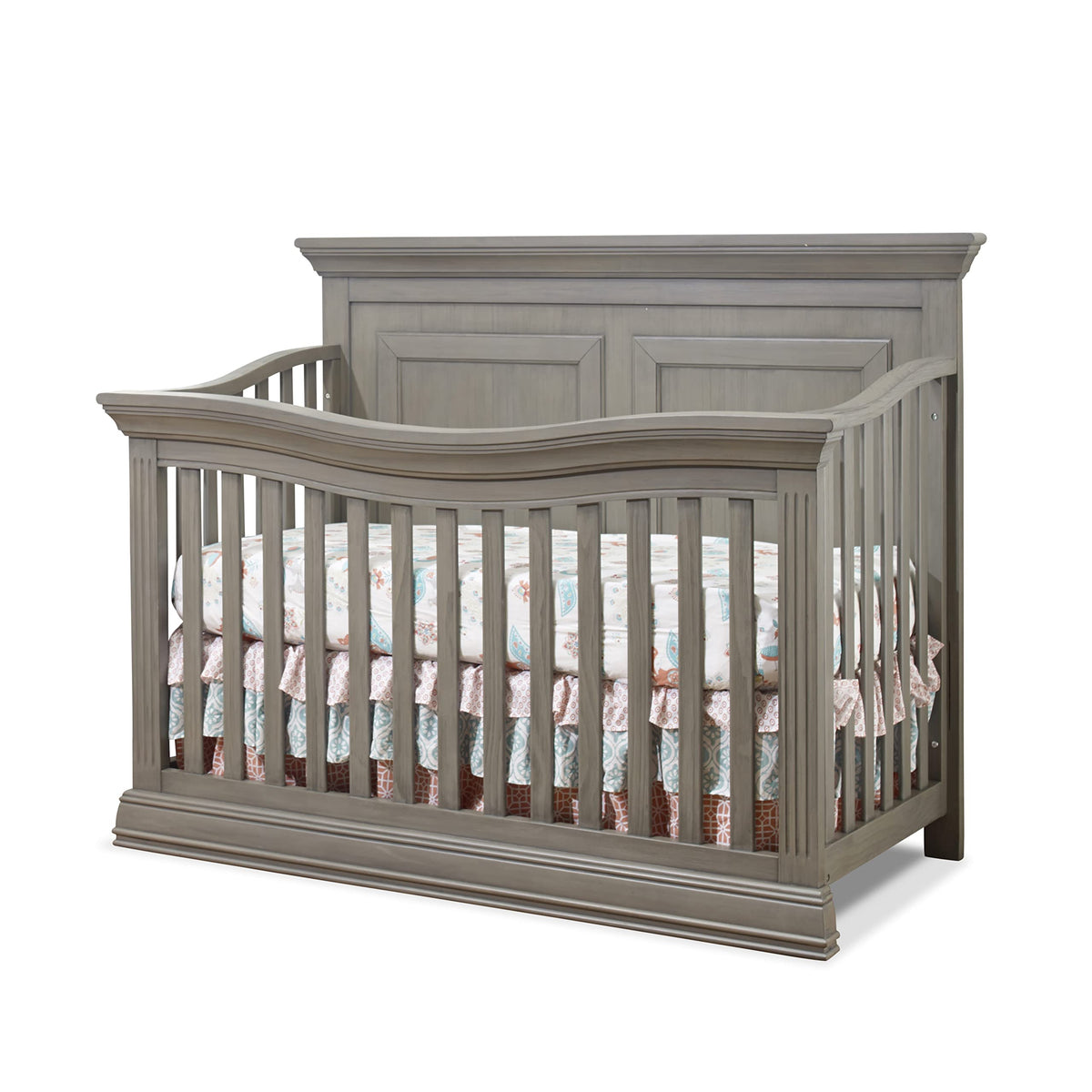 Sorelle Furniture Paxton Crib, Classic 4-In-1 Convertible Crib, Made of Wood, Non-Toxic Finish, Wooden Baby Bed, Toddler Bed, Child’s Daybed and Full-Size Bed, Nursery Furniture - White