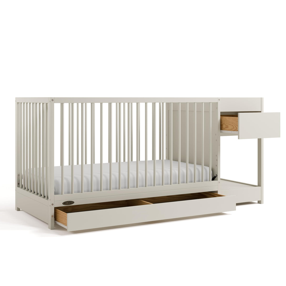 Graco Teddi 5-in-1 Convertible Crib with Drawer, Black