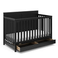 Graco Hadley 5-in-1 Convertible Crib with Drawer, Black