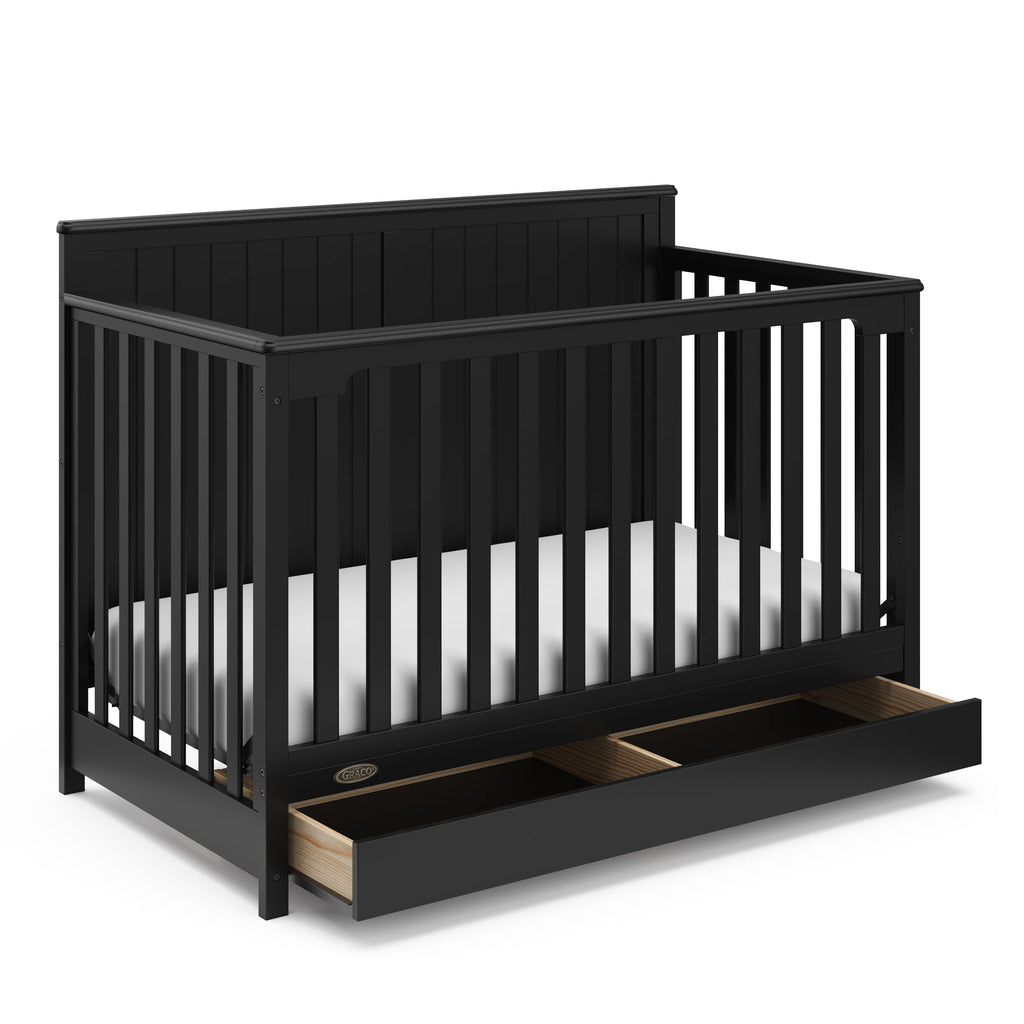 Graco Hadley 5-in-1 Convertible Crib & Changer, Pebble Gray