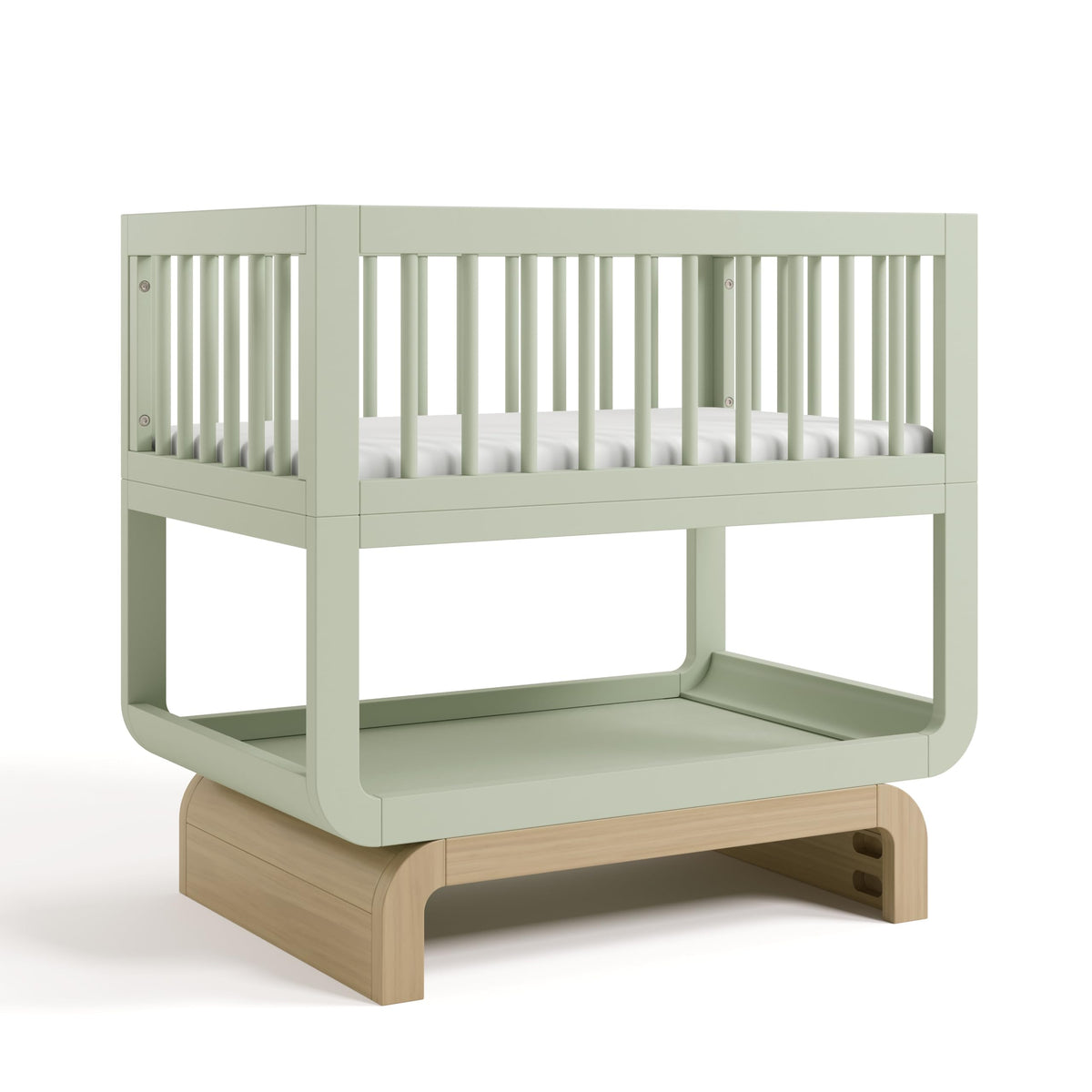 Storkcraft Santorini 5-in-1 Convertible Crib with Guardrail, Driftwood