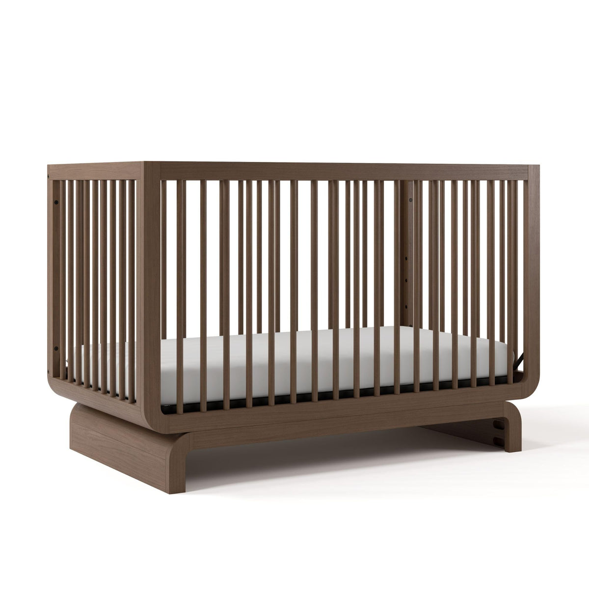 Storkcraft Santorini 5-in-1 Convertible Crib with Guardrail, Driftwood